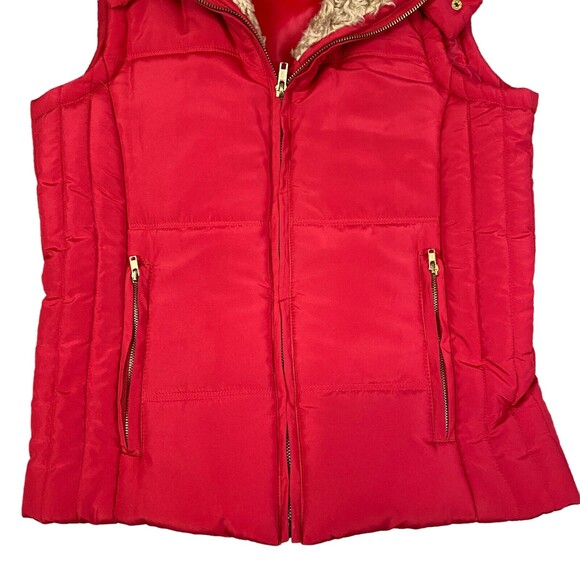 Love Tree Women's Red Vest Jacket Coat Size Medium- Light Weight - Picture 9 of 11
